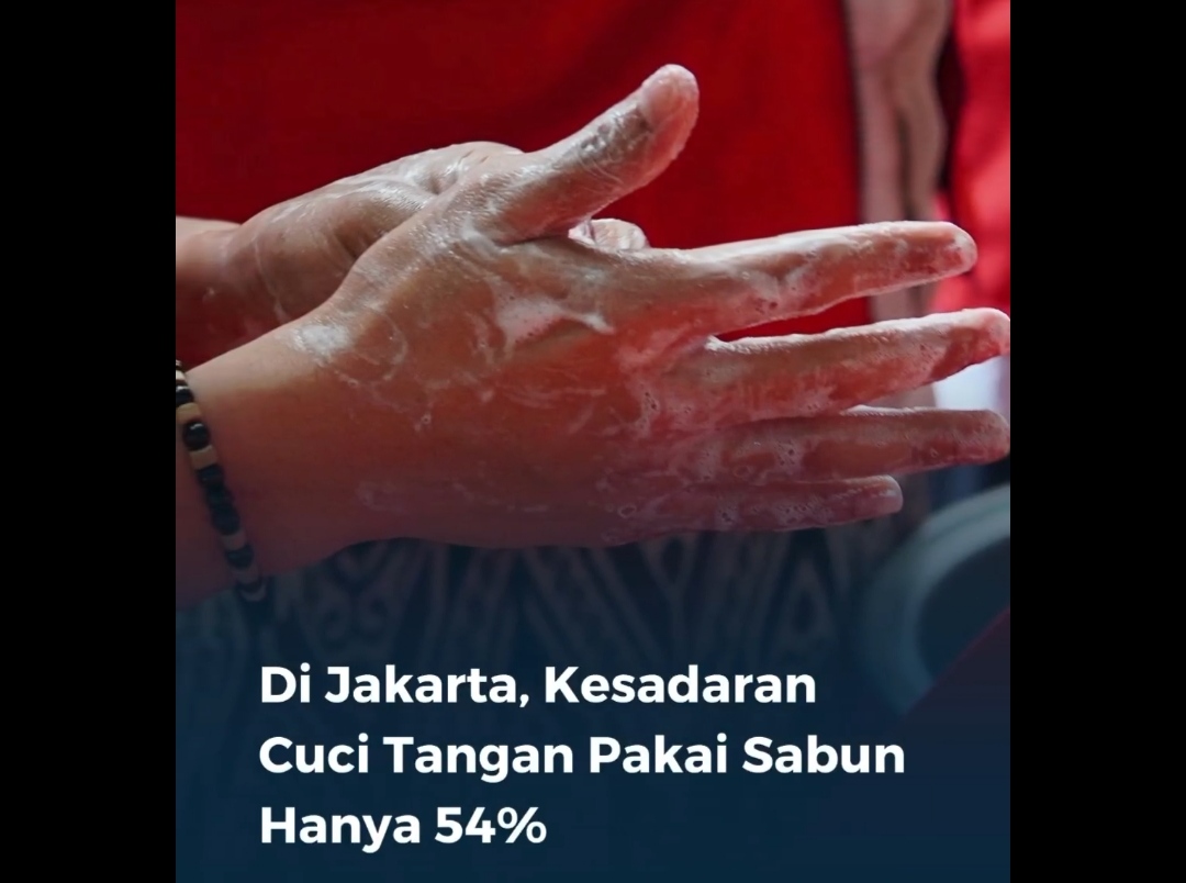 Data Kesadaran Mencuci Tangan Dengan Sabun Hanya 54%